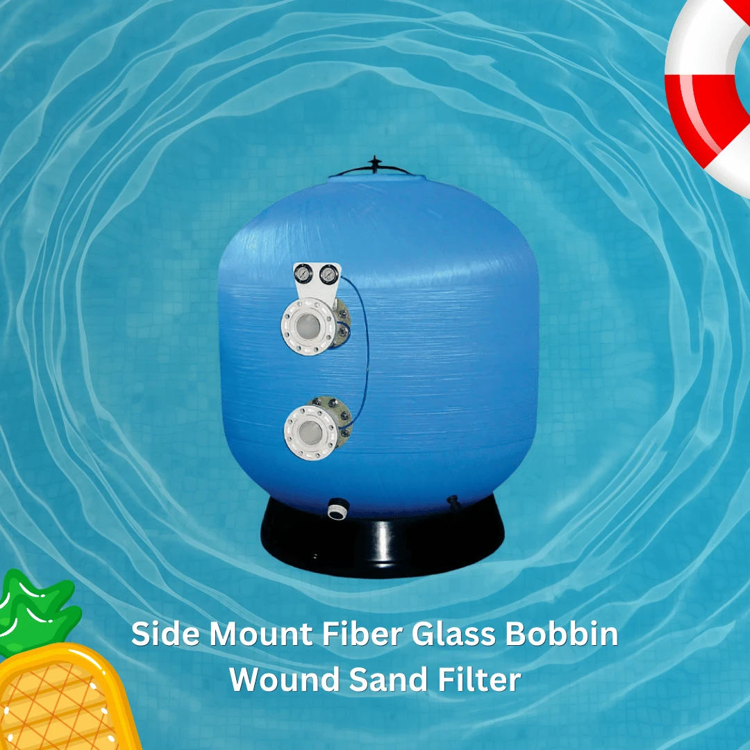 Side Mount Fiber Glass Bobbin Wound Sand Filter 